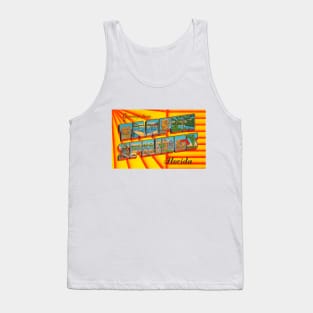 Greetings from Tarpon Springs Florida, Vintage Large Letter Postcard Tank Top